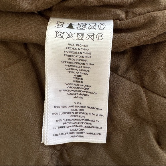 MICHAEL Michael Kors dark olive brown lamb leather moto jacket size S. EUC. - Picture 8 of 8